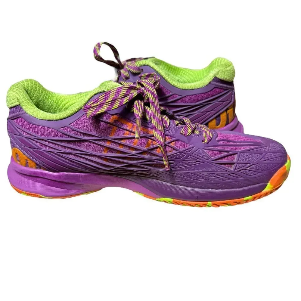Wilson Kaos 2.0 Women’s Tennis Shoes Purple/Orange/Lime Size 7.5